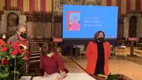 Ada Colau, en el acto de la lectura del pregón de Sant Jordi este jueves / AYUNTAMIENTO