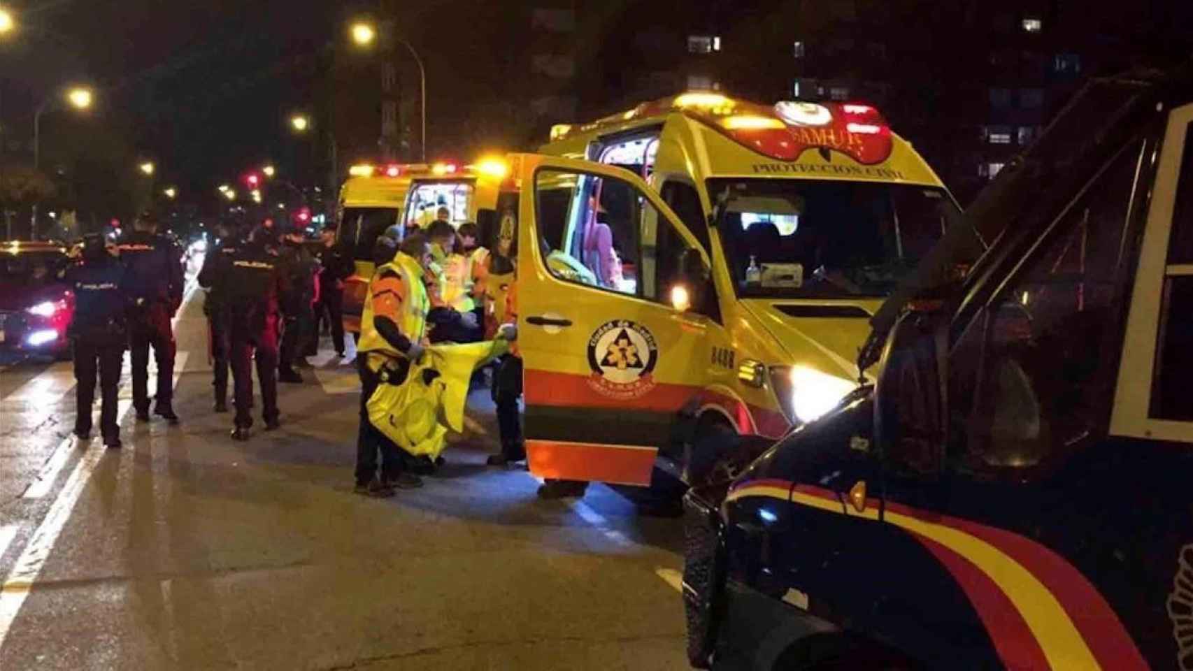 Sistema de Emergencias Médicas (SEM) actuando en el accidente de un motorista