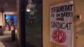 Pancarta del Sindicat d’Habitatge del Casc Antic, un colectivo okupa / @SHCASCANTIC