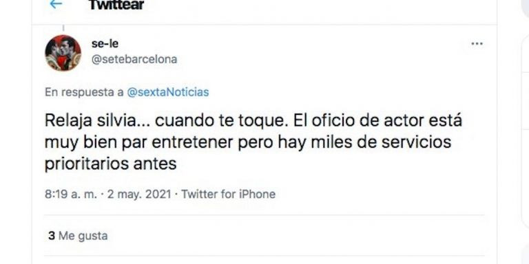 Críticas a Sílvia Abril por pedir que se priorice la vacunación en actores / TWITTER