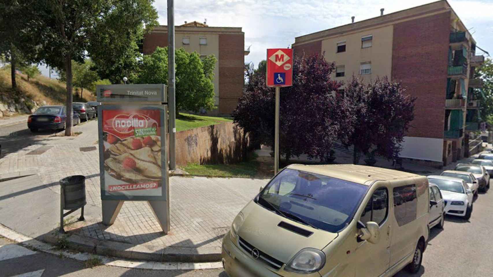 Parada de Metro de Trinitat Nova, entre las calles Aiguablava y Pedrosa, donde se han producido los arrestos / GOOGLE STREET VIEW