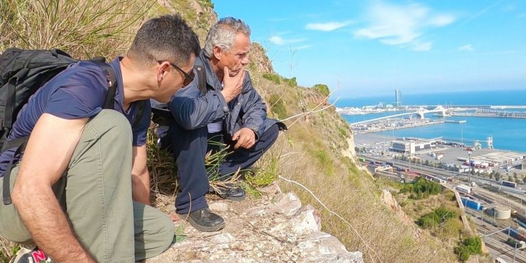 Eliseo y Antonio en la montaña de Montjuïc / ELISEO LÓPEZ