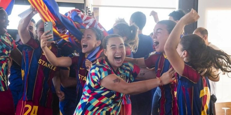 Imágenes de la celebración del Barça tras ganar la Liga Iberdrola / FC BARCELONA