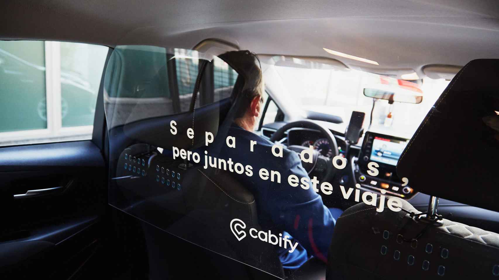 Imagen del interior de un vehículo de Cabify