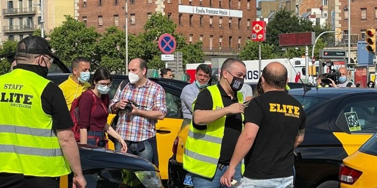 Tito Álvarez en plaza Espanya, antes de la marcha lenta de este jueves / DAVID GORMAN