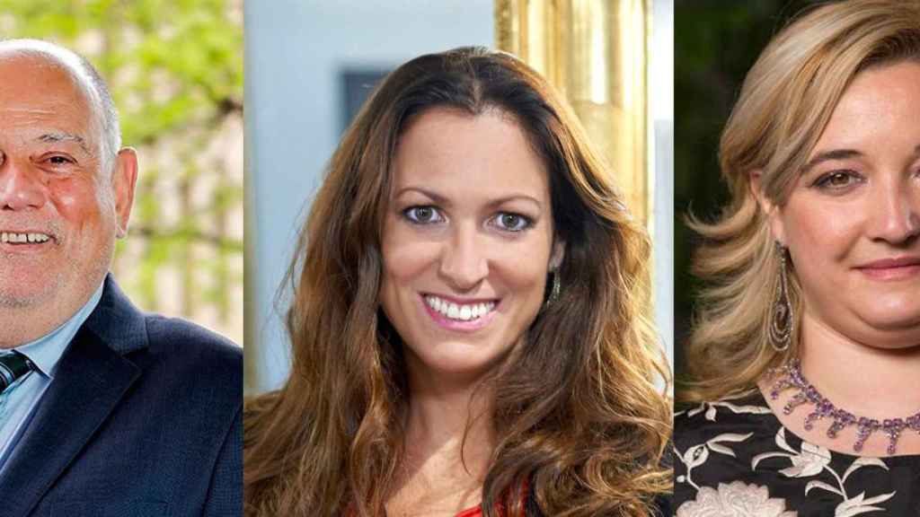 Gonçal Oliveros, María Eugènia Gay y Vanessa Gonzalez, candidatos del Colegio de Abogados de Barcelona / MONTAJE