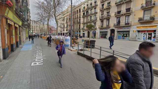 Ronda Sant Antoni en el tramo que se verá afectado por las obras / GOOGLE STREET VIEW