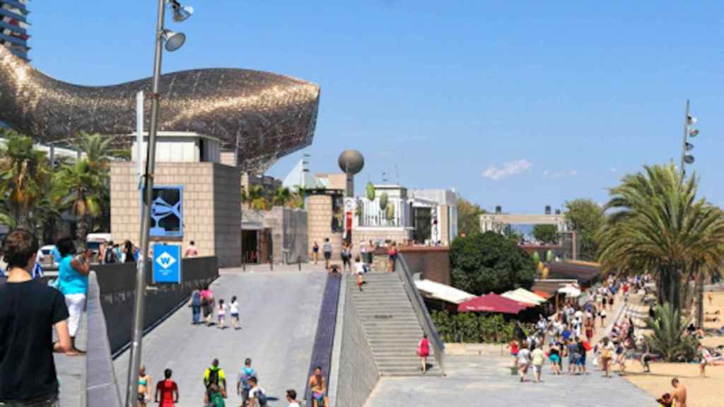 Imagen del acceso a la playa del Somorrostro, donde ocurrió la agresión / AYUNTAMIENTO DE BARCELONA