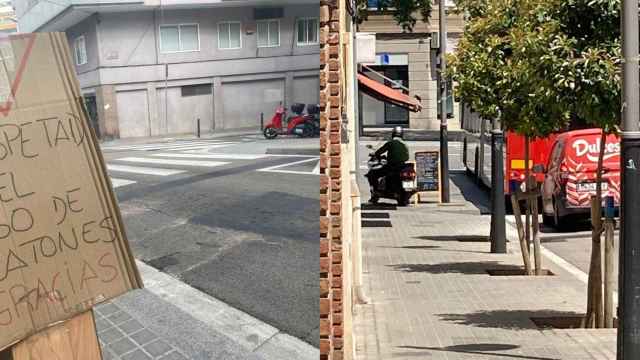 Los vecinos de la Rambla de la Muntanya denuncian la circulación de motos por la acera / METRÓPOLI