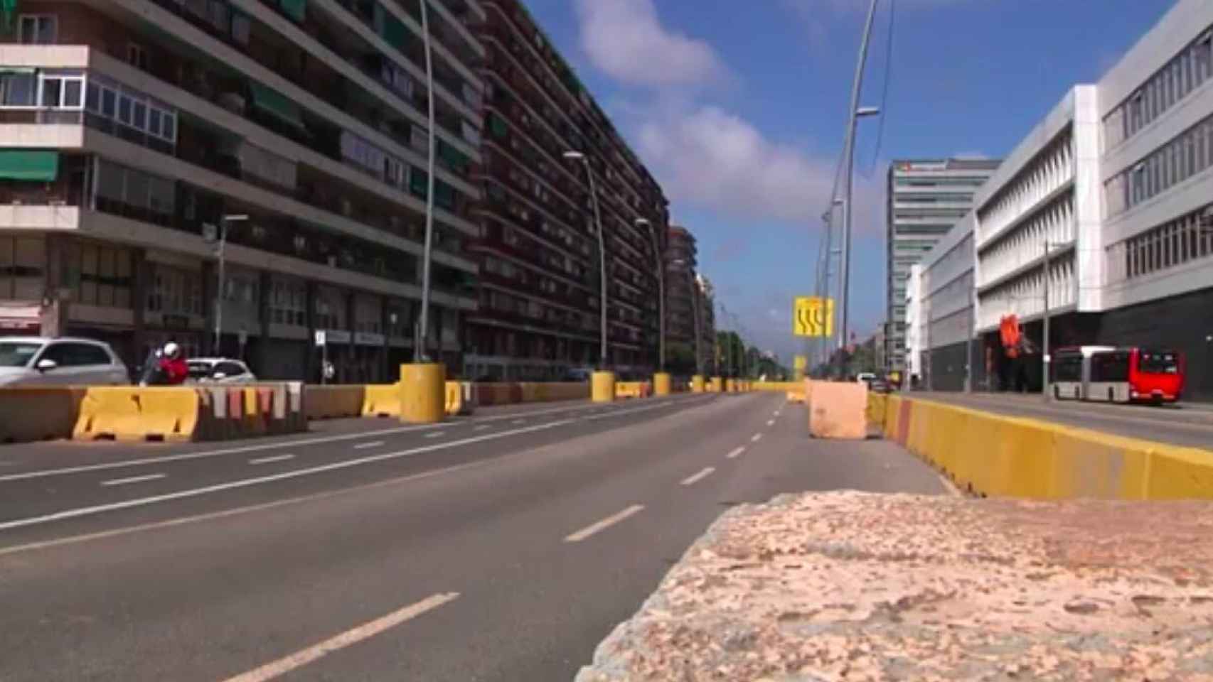 El tramo de Gran Via entre Glòries i Rambla del Poblenou quedará libre de coches / BETEVÉ