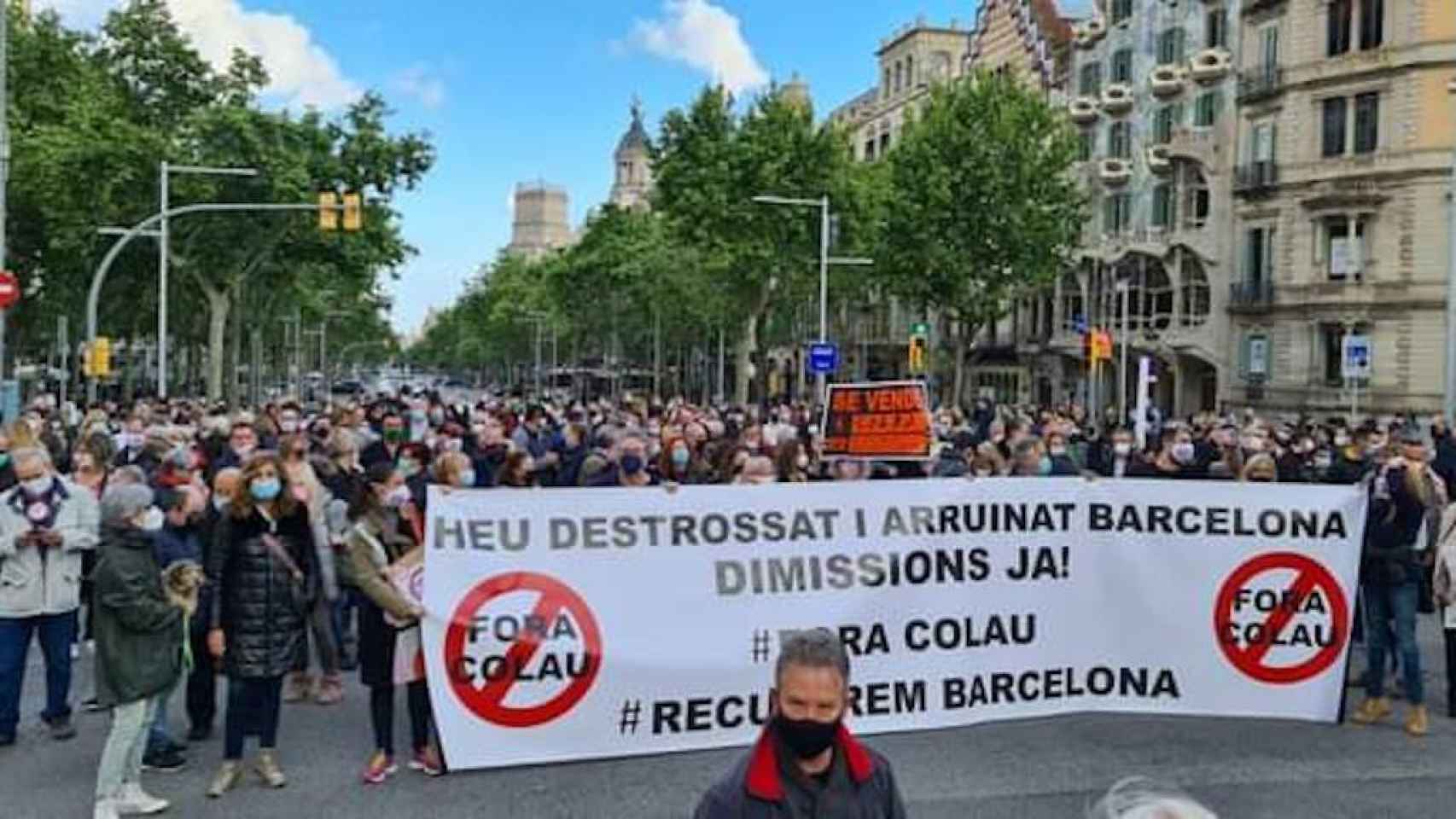 Manifestación 'antiColau' en Barcelona / CEDIDA