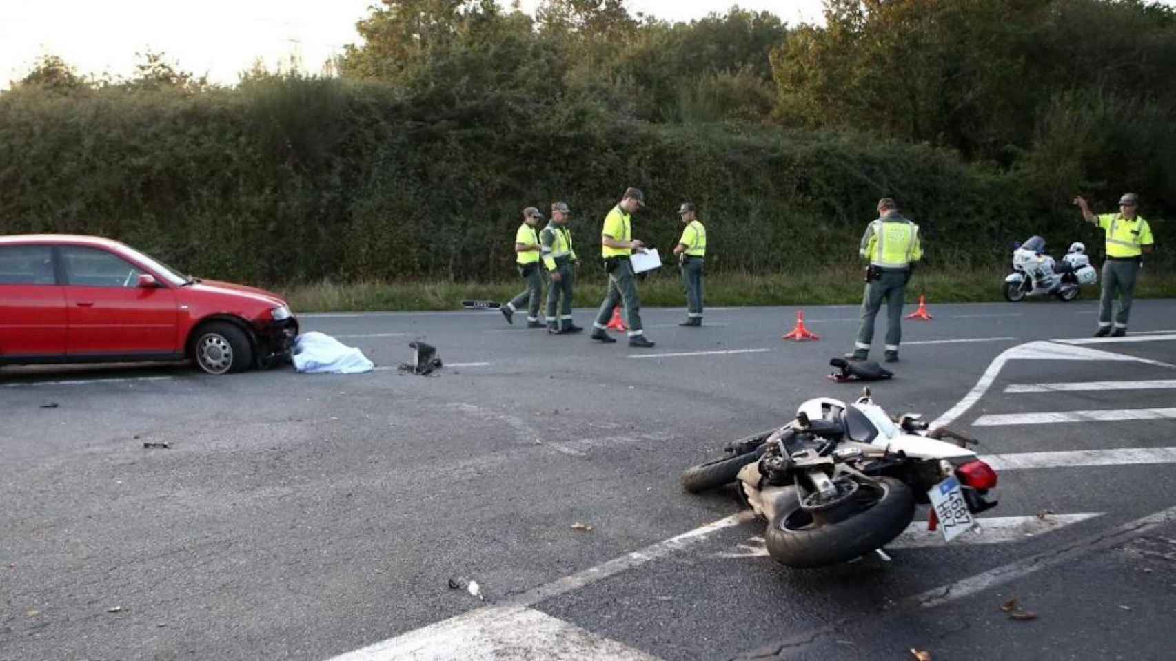 Un accidente de tráfico en una imagen de archivo