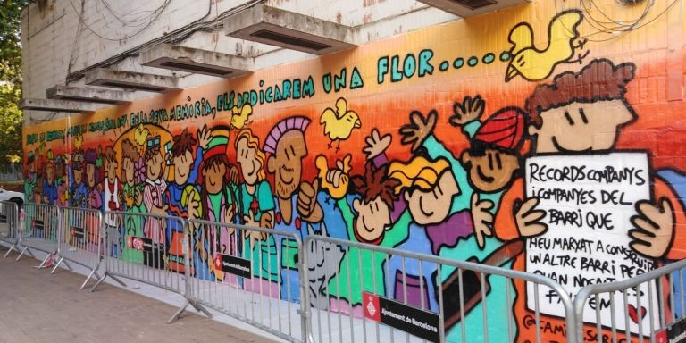 El mural del Besòs i Maresme terminado / ASOCIACIÓN DE VECINOS MARESME