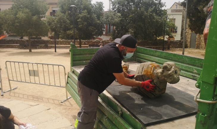 Destrozan la cruz del Camí dels Monjos en Sant Cugat / AYUNTAMIENTO SANT CUGAT