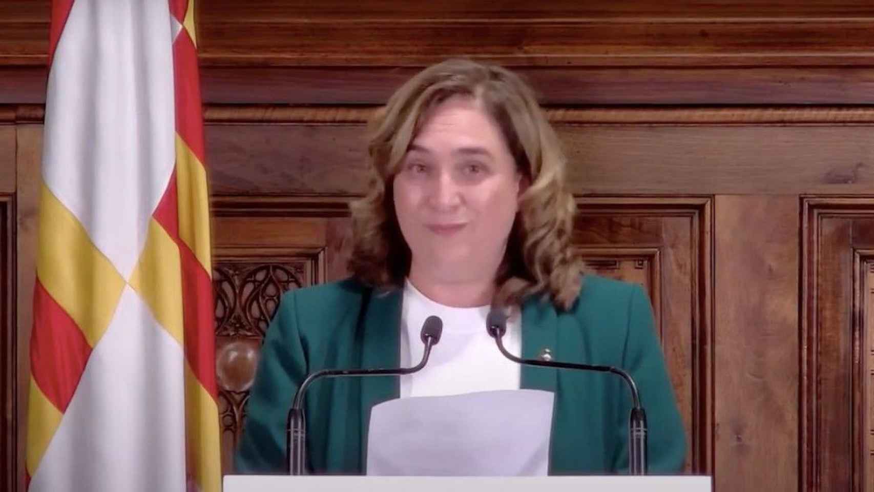 Colau, en su comparecencia sobre los indultos / AYUNTAMIENTO DE BARCELONA