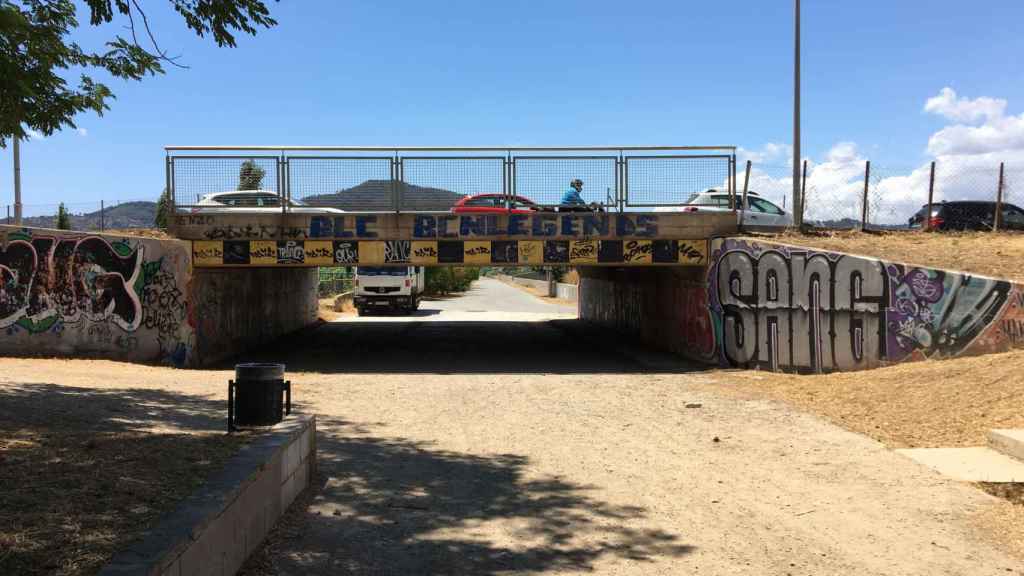 Puente sobre el parque del Llobregat, en Sant Feliu / RP