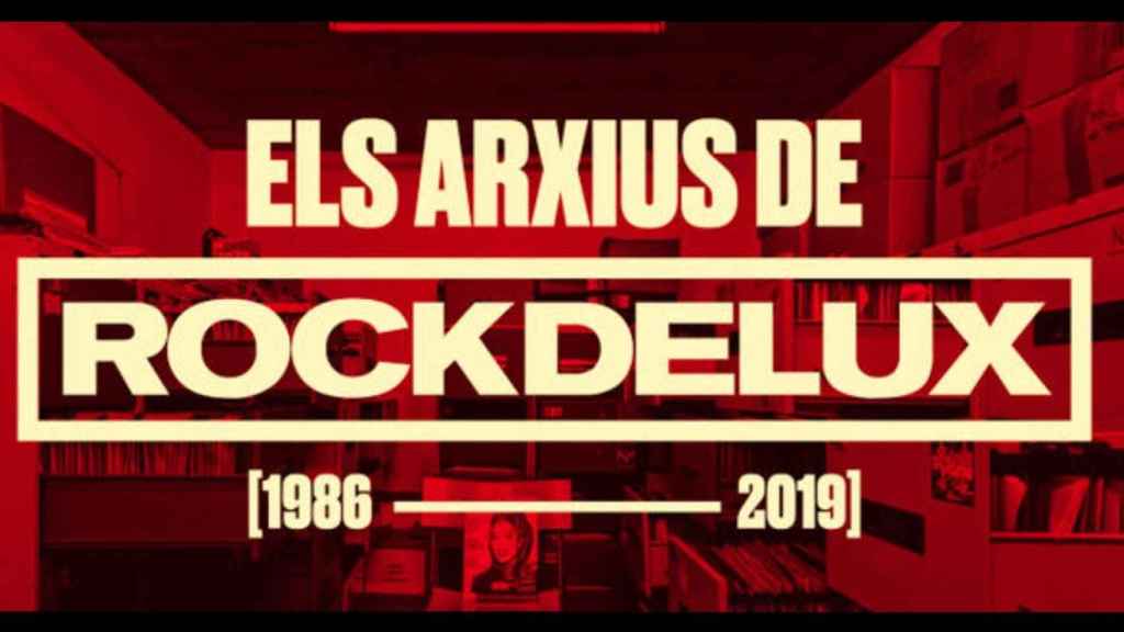 Cartel oficial de la exposición Els Arxius de 'Rockdelux'