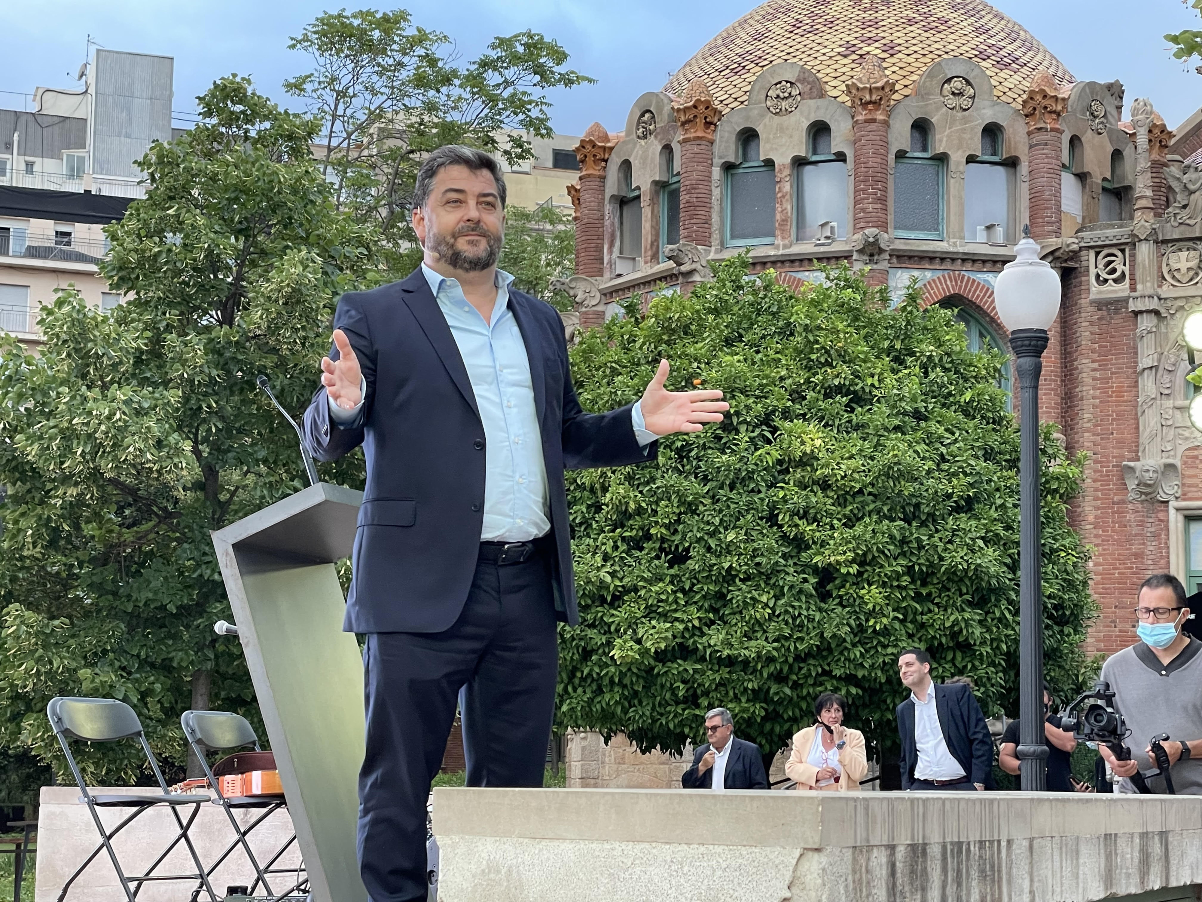 Daniel Vosseler, líder de Barcelona Ets Tu, en el acto de presentación del Hospital de Sant Pau / DAVID GORMAN