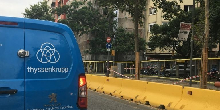 Obras en la avenida Meridiana / METRÓPOLI