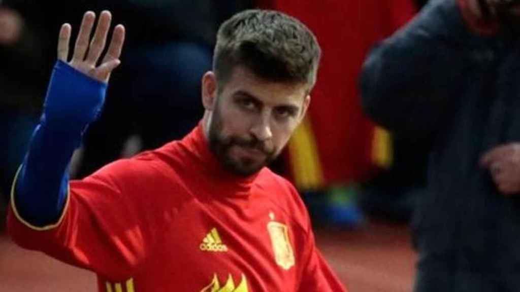 Gerard Piqué en una imagen de archivo durante un partido con la Selección española / EFE