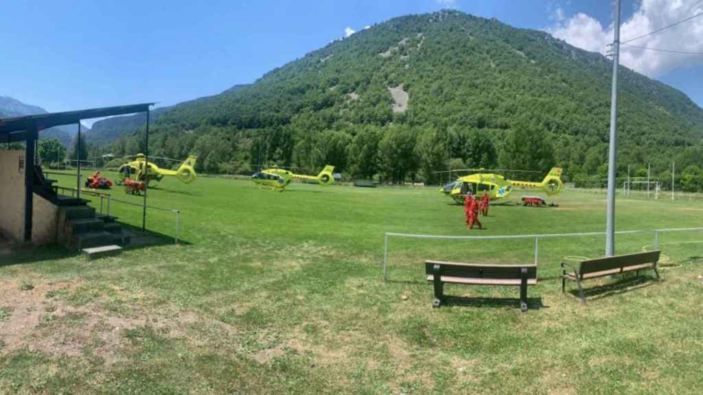 Servicios de emergencia en el accidente aéreo de dos barceloneses en Huesca / RADIO HUESCA