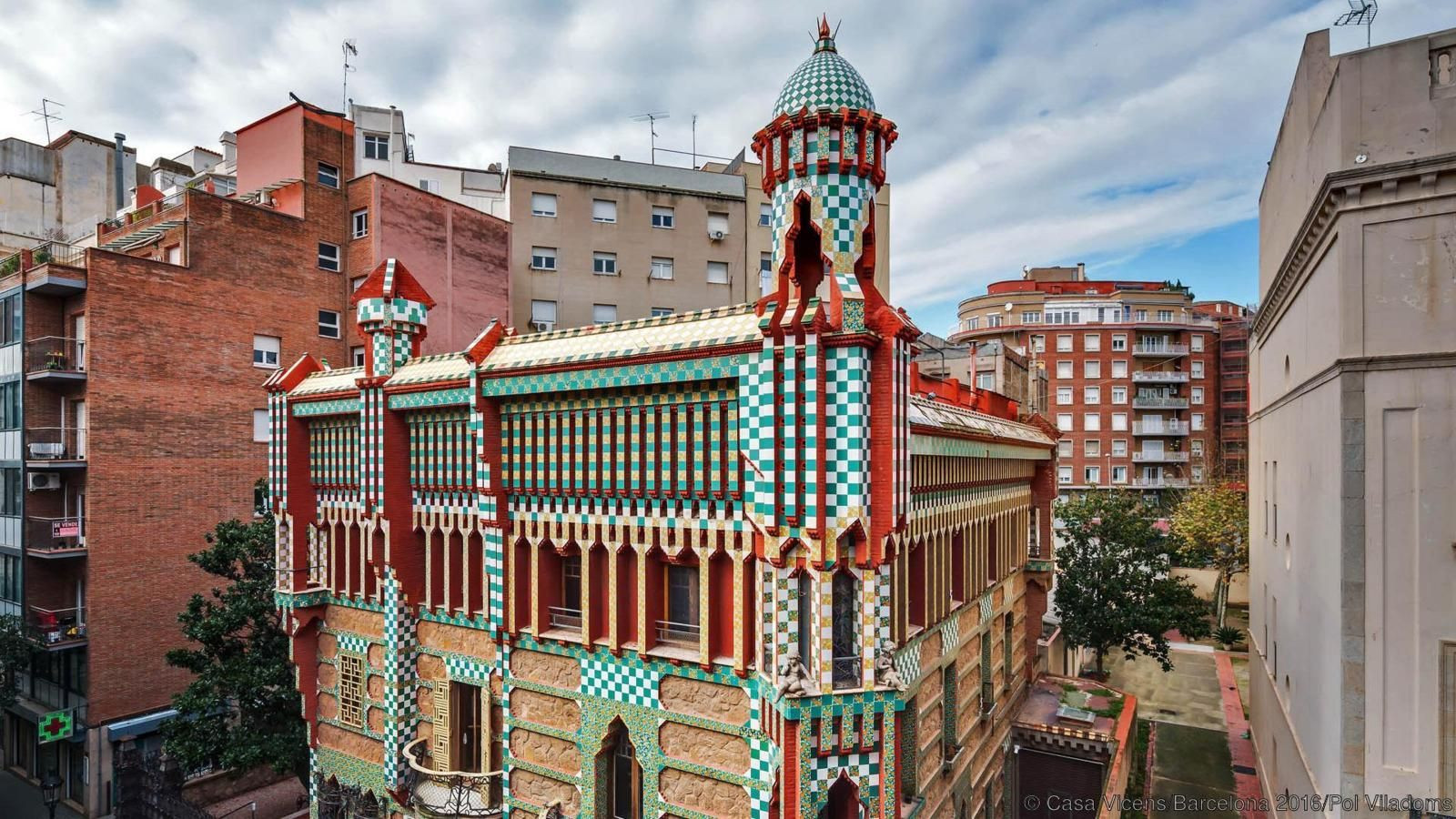 La Casa Vicens de Gaudí, una residencia de veraneo en el distrito de Gràcia