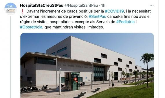 Comunicado del Hospital Sant Pau / SANT PAU