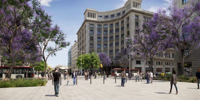 Render de una futura plaza de vía Laietana / AYUNTAMIENTO DE BARCELONA