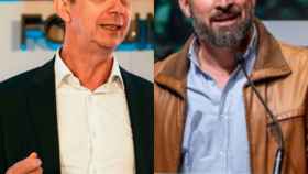 Bernard Meunier y Santiago Abascal, en un montaje de Metrópoli