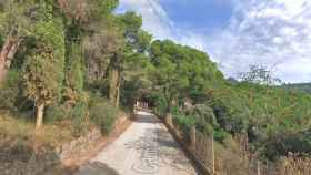 Imagen del Camino de Cabrera, la zona boscosa cercana a Barcelona donde se han descubierto varias bolsas llenas de armas / GOOGLE STREET VIEW