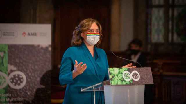 Ada Colau durante el acto de presentación de Barcelona como Capital Mundial de la Alimentación Sostenible / EUROPA PRESS