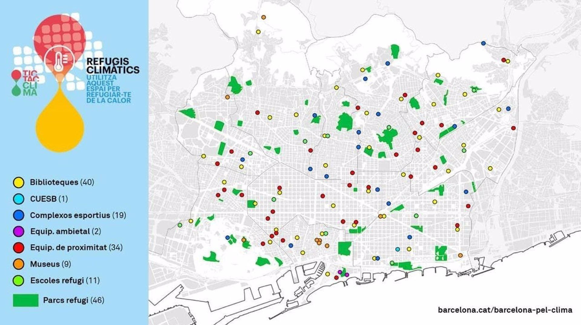 Red de refugios climáticos de Barcelona / AYUNTAMIENTO DE BARCELONA