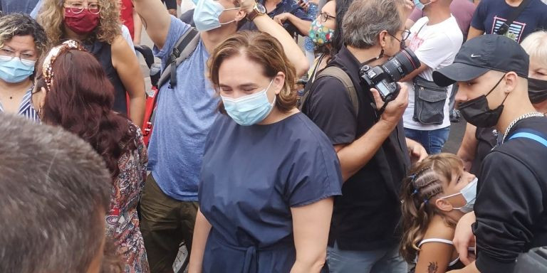 Ada Colau durante el acto de homenaje del 17A / GUILLEM ANDRÉS