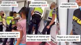 Tres imágenes del incidente entre vigilantes y menores a bordo de un tren de Cercanías / CG