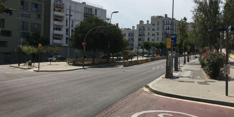 Confluencia de la Ronda del Guinardó con la calle Vinyals, punto de partida del carril presupuestado / RP