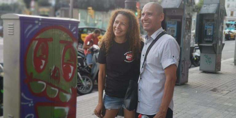 Eliana y Jaime, fotografiados este viernes en Barcelona / G.A