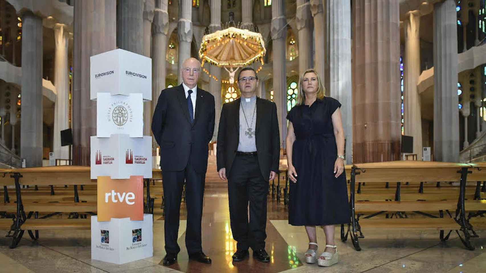 Imagen del acto promocional del concierto de la Filarmónica de Viena / SAGRADA FAMÍLIA