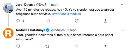 Quejas de los usuarios inundan el perfil de Twitter de Rodalies / REDES SOCIALES