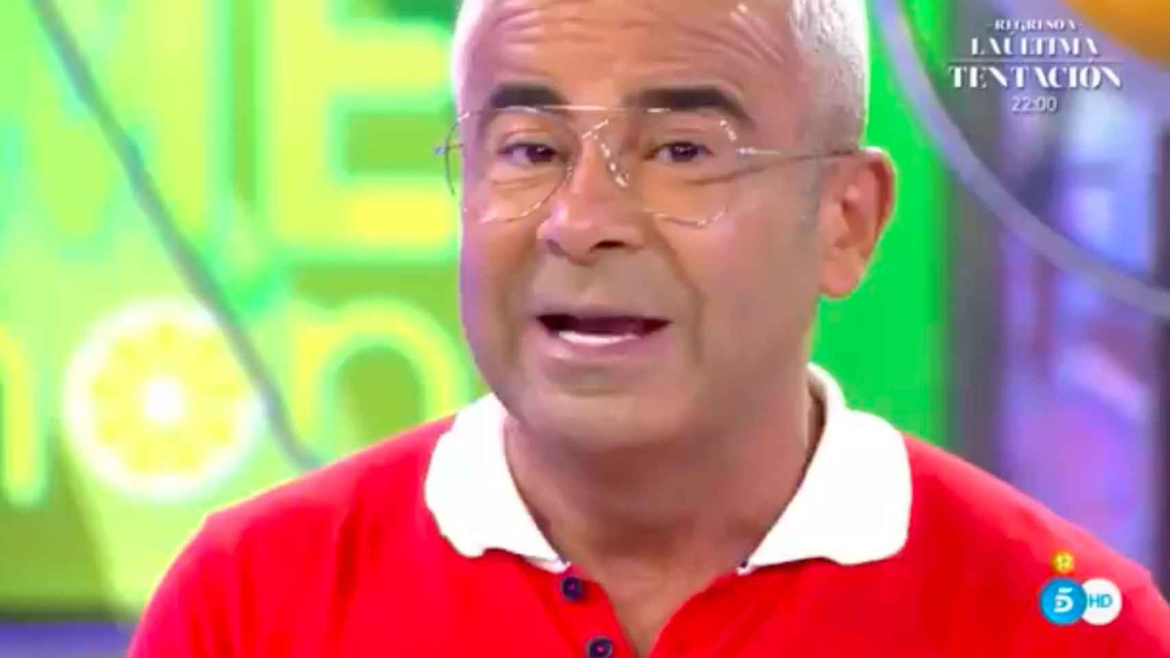 Captura de pantalla del vídeo del discurso de Jorge Javier Vázquez contra las agresiones homófobas / MEDIASET