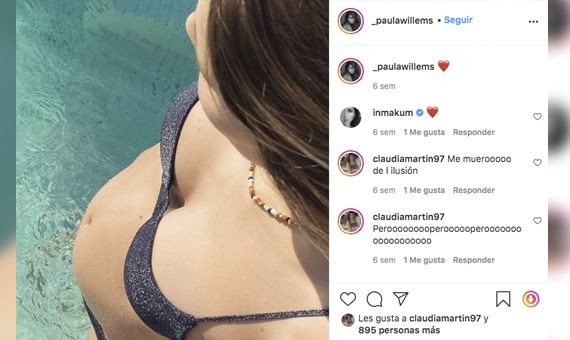 Publicación de Paula Willems, embarazada en redes sociales / INSTAGRAM
