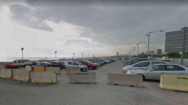 Tramo que queda por urbanizar en el paseo marítimo de Barcelona / GOOGLE MAPS