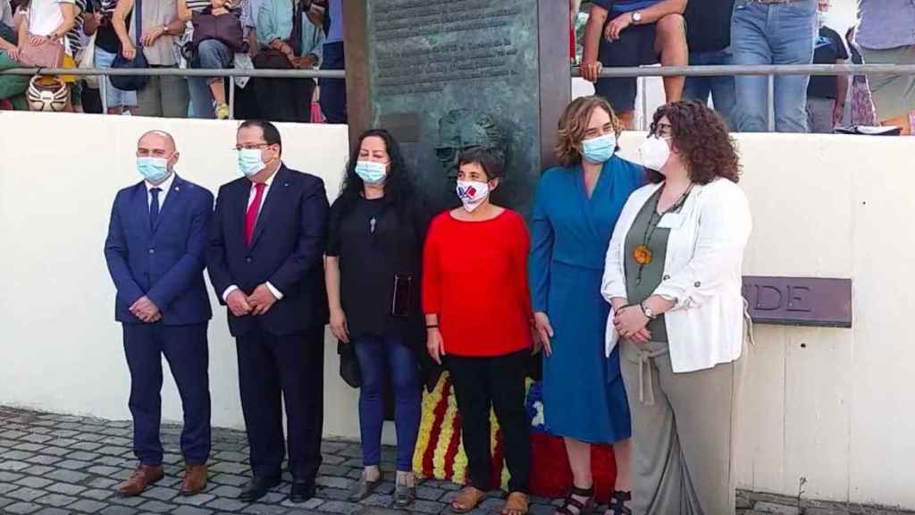 Ada Colau, en el homenaje a Salvador Allenda en la plaza que lleva su nombre en Barcelona