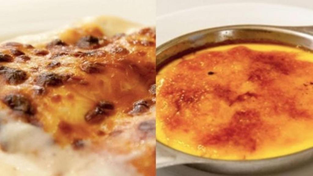 Canelones y crema catalana de Can Culleretes, dos de sus platos estrella / CAN CULLERETES