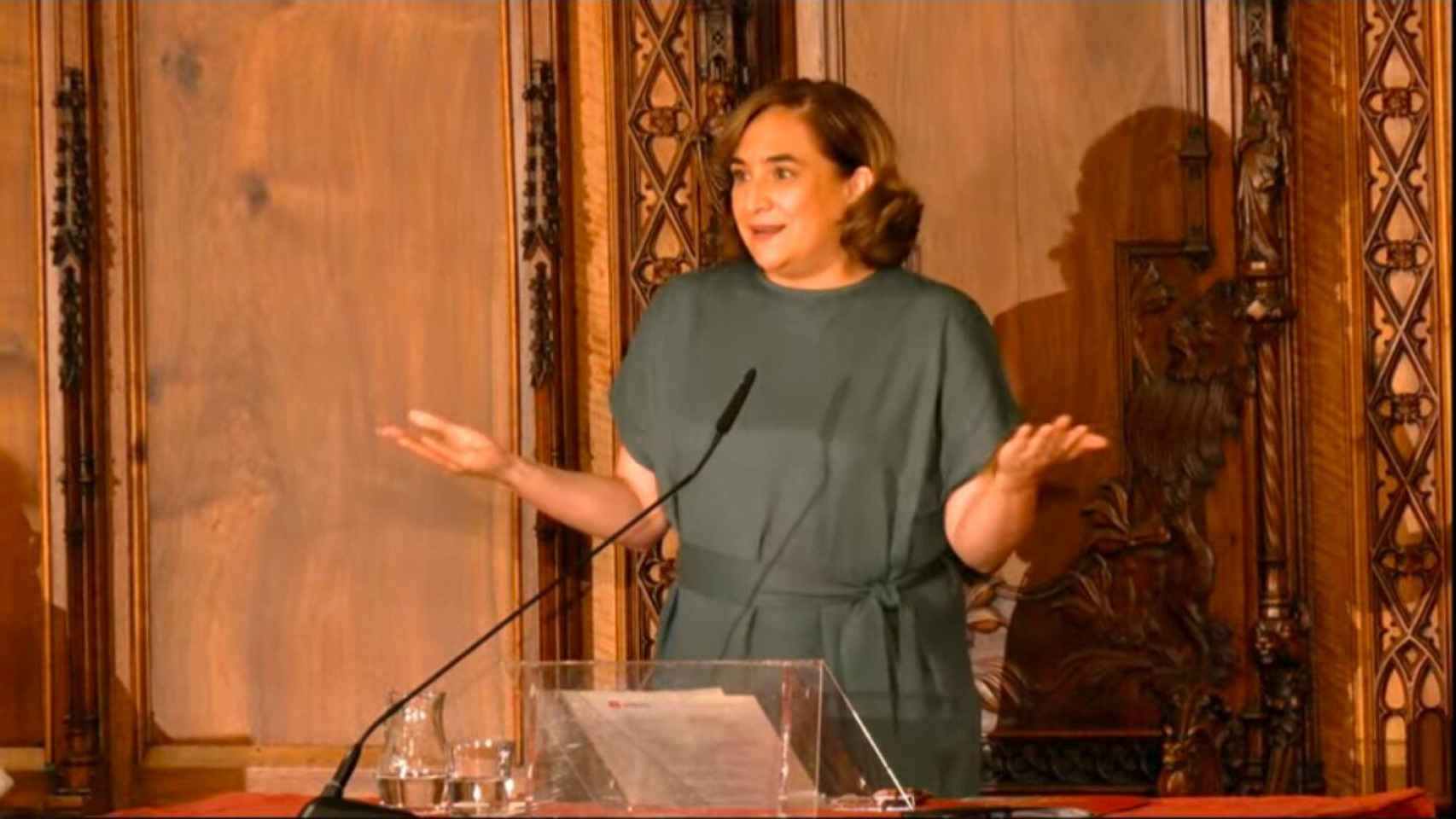 Ada Colau, antes de la lectora del pregón de la Mercè 2021 / AYUNTAMIENTO DE BARCELONA