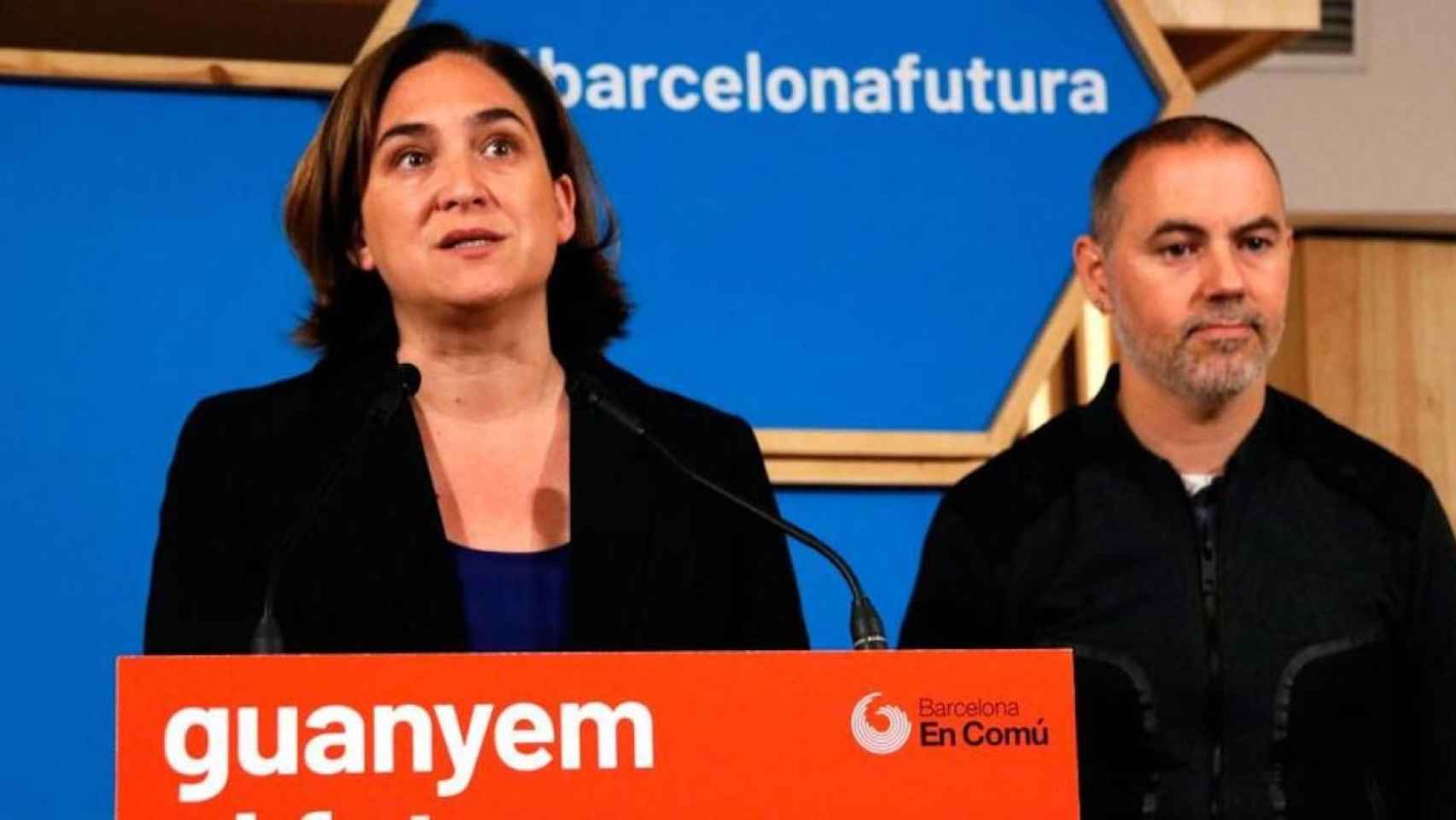 Ada Colau y Eloi Badia, en un acto de su partido / CG