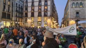 Protesta de CSIF en medio de Sant Jaume / CSIF