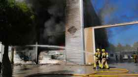 Incendio en un bazar de Castelldefels