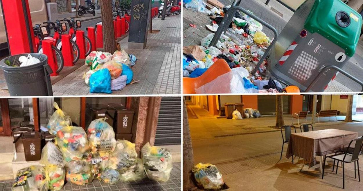 Cuatro imágenes de la recogida puerta a puerta en el barrio de Sant Andreu de Barcelona / CG