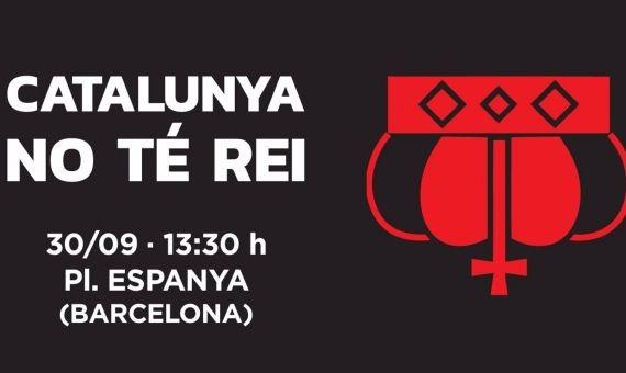 Cartel de la concentración contra el Rey en Barcelona / ÒMNIUM