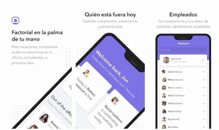 Aplicación de Factorial HR,  compañía que ayuda a automatizar sus procesos de RRHH / FACTORIAL HR